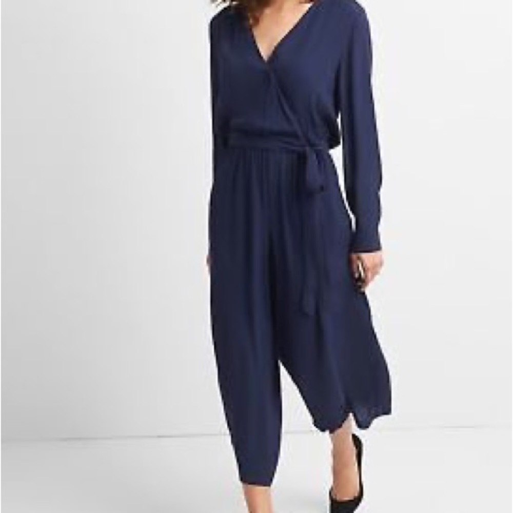 GAP Wrap Jumpsuit - Navy